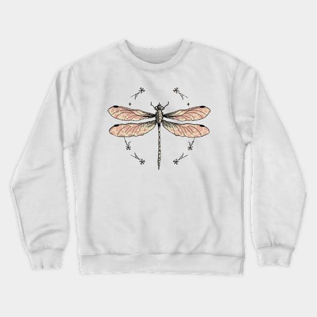 Dragonfly, Dragonfly Lover, Cottagecore Dragonfly , Insect Lover, Nature Lover Gift, Nature valentines day Crewneck Sweatshirt by YuriArt